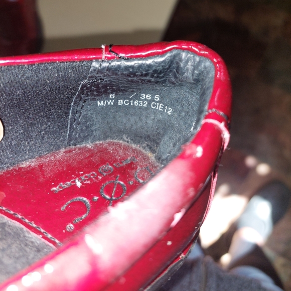 BOC Born Concept Shoes Womens 6M Peggy Clogs Slip On BC1632 Red Patent Leather - Picture 11 of 13